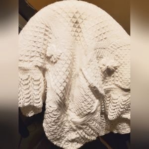 Vintage christening blanket